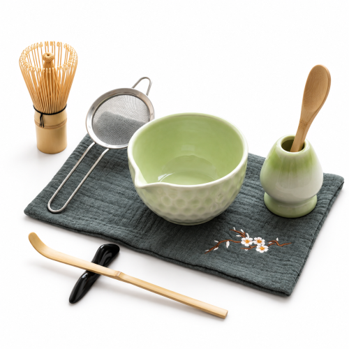 Matcha set 4Barista (light green) – een servies van keramiek voor het zetten van matcha-thee 