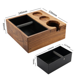 Tamper station met Knock box 4Barista