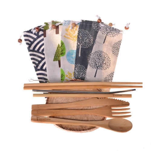 Ecotree Bamboebestek (7-delig) + tas