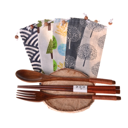 Ecotree Bamboebestek (3-delig) + tas