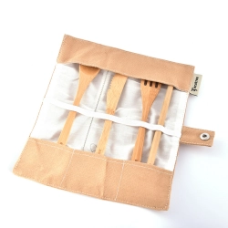 Ecotree Bamboe bestek (5 stuks) + koffer