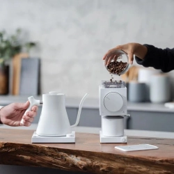 Fellow Ode + Stagg EKG wit | Elektrische koffiemolen + Gooseneck waterkoker