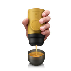 Reiskoffiezetapparaat Wacaco MiniPresso GR2 (golden ochre) - gemalen koffie